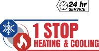 1 Stop Heating and Cooling Logo