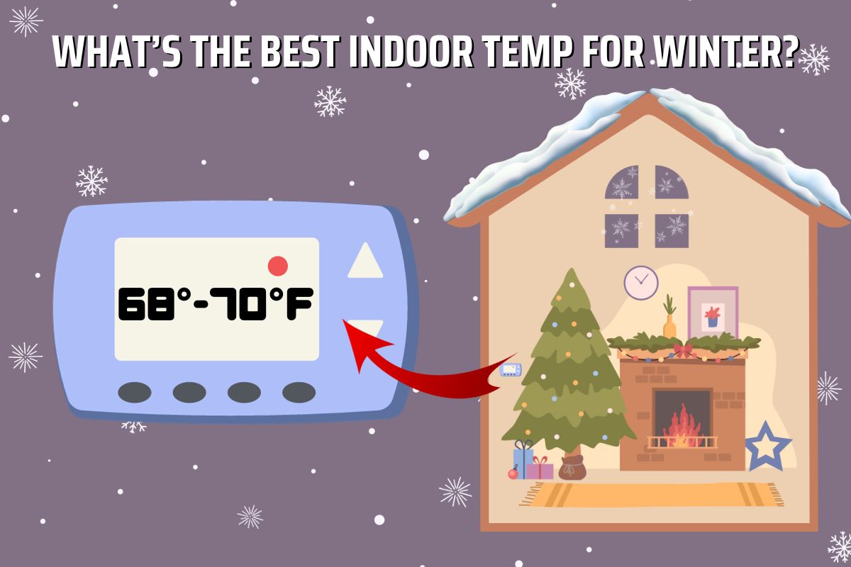 infographic asking "what's the best indoor temp for winter?"