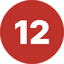 12 twelve-number-round-icon red