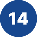 14 fourteen-number-round-icon blue