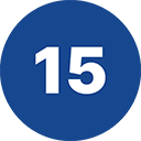 15 fifteen-number-round-icon blue